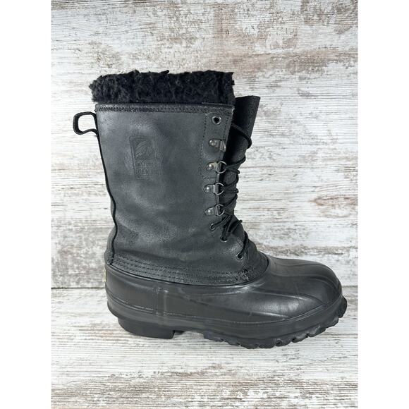 Men\'s LaCrosse Iceman Black Insulated Leather Snow Boots Sz 9 EUC! main image 10